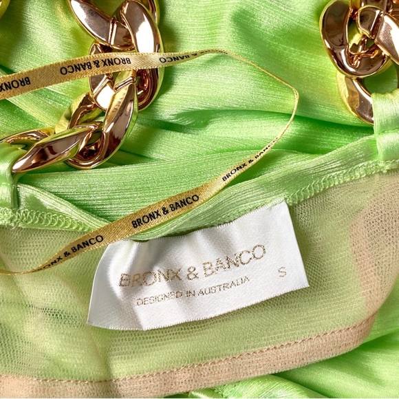 $650 Bronx & Banco Nadia MIDI Dress in Neon Mint - Picture 11 of 12